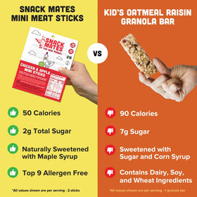 The Chicken & Apple Stick shown in a lunchbox, gluten-free and kid-friendly.