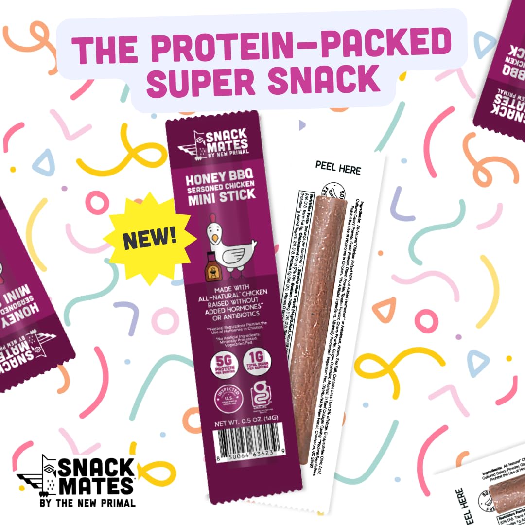 The New Primal Snack Mates on-the-go lifestyle shot highlights gluten-free options