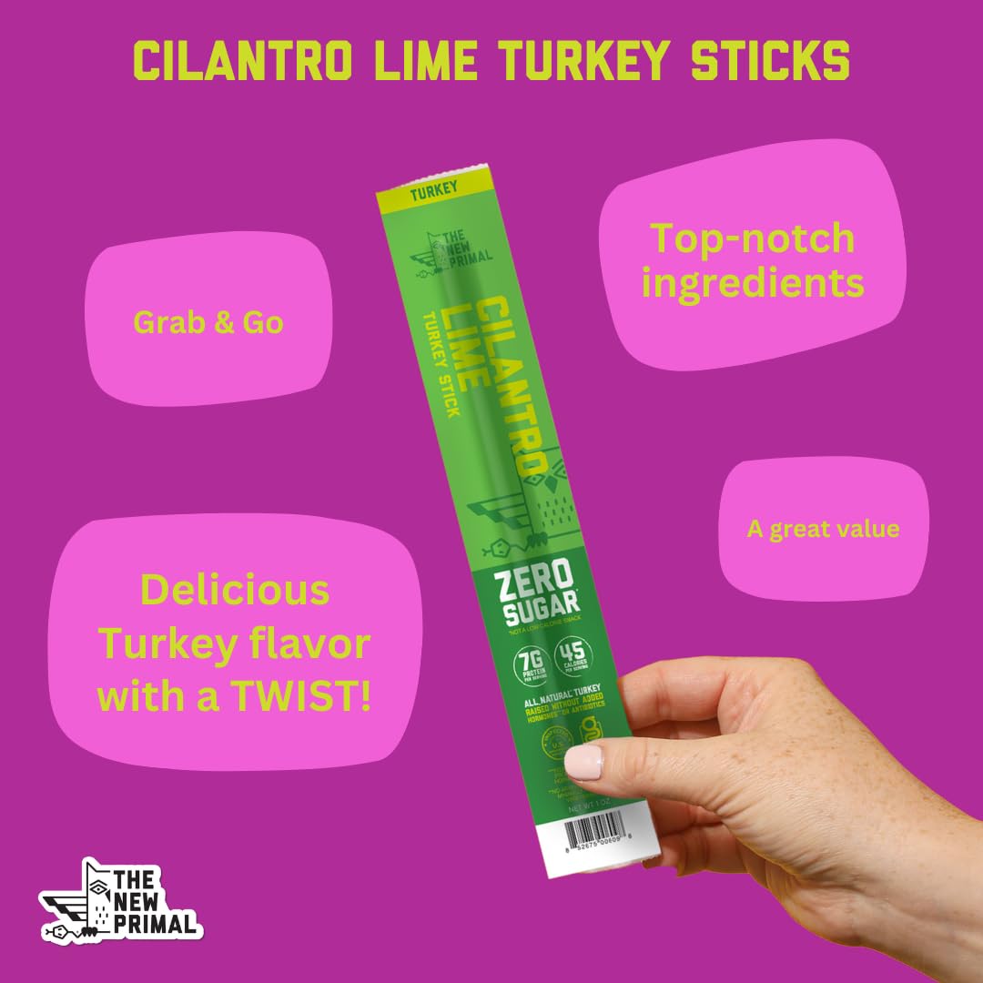 New Primal Cilantro Lime Turkey Sticks offer 7g protein per stick