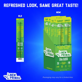 New Primal Cilantro Lime Turkey Sticks displayed in an office snack setting