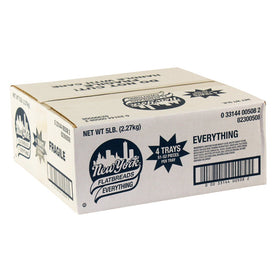 New York Flatbreads Everything flatbread pack top view, versatile with soups and dips.