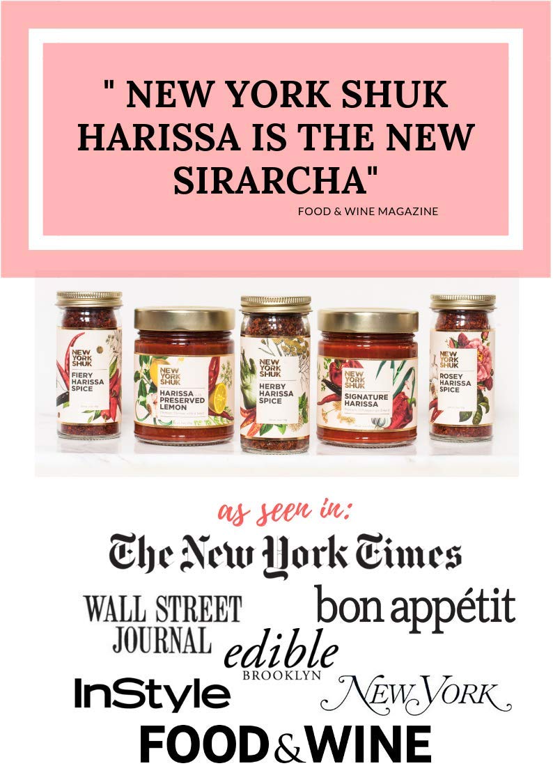 New York Shuk Signature Harissa dip ready for fresh vegetables.
