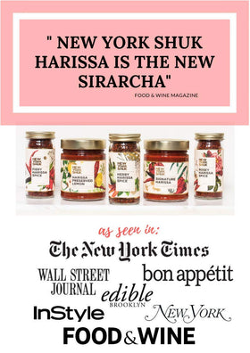 New York Shuk Signature Harissa dip ready for fresh vegetables.