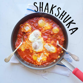 New York Shuk Signature Harissa eggs with spice finish.