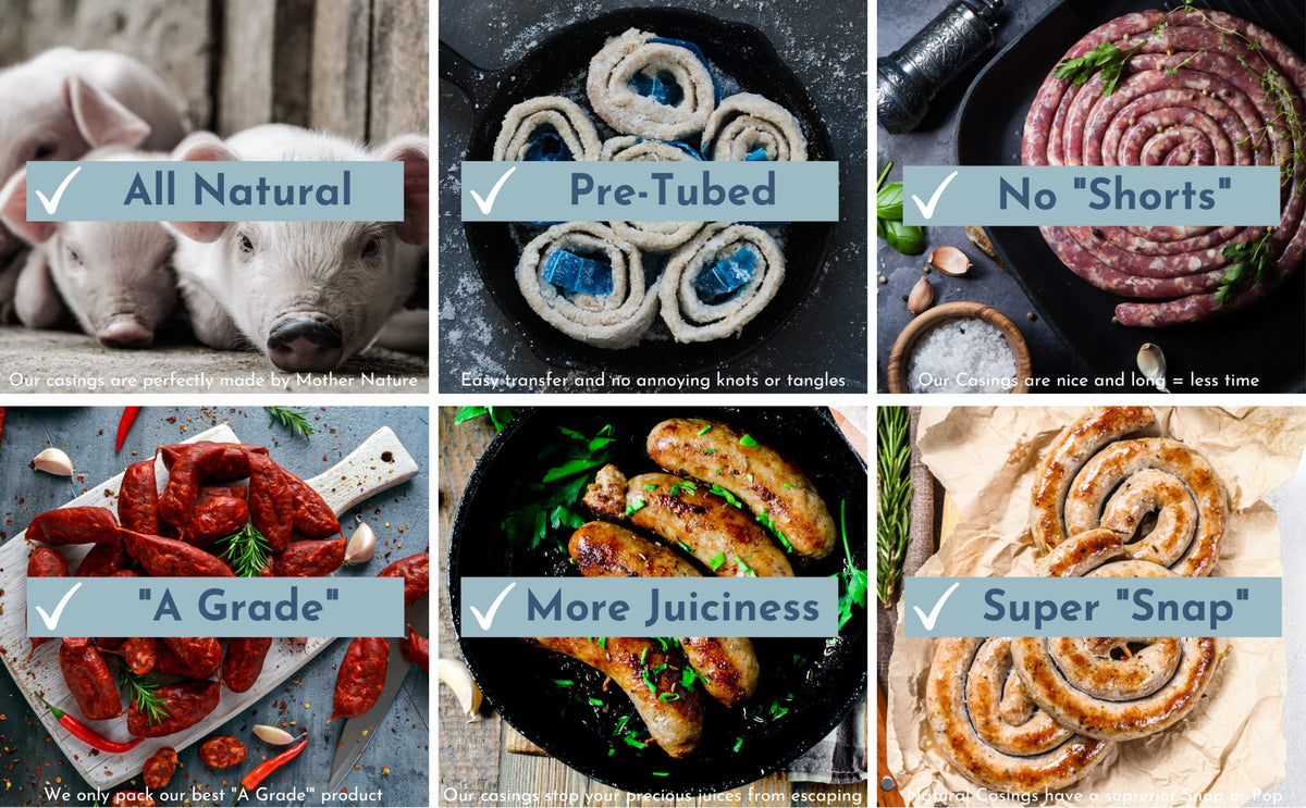 THE NEW ZEALAND CASINGS CO hog-casing-for-kielbasa-chorizo keeps sausages flavorful and strong.