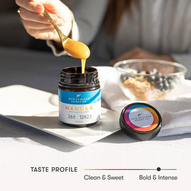 New Zealand Honey Co hive scene hinting at traceable sources and natural origins.