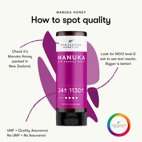 New Zealand Honey Co Manuka honey packaging signals premium, authentic sourcing