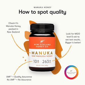 New Zealand Honey Co Manuka honey on toast for a natural snack option.