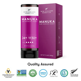 New Zealand Honey Co Manuka honey UMF 24+ squeeze-top for mess-free daily use