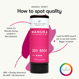 New Zealand Honey Co Manuka UMF 20+ tea spoon serving for daily vitality.