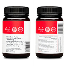 New Zealand Honey Co. Raw Manuka UMF15 bottle label with UMF certification