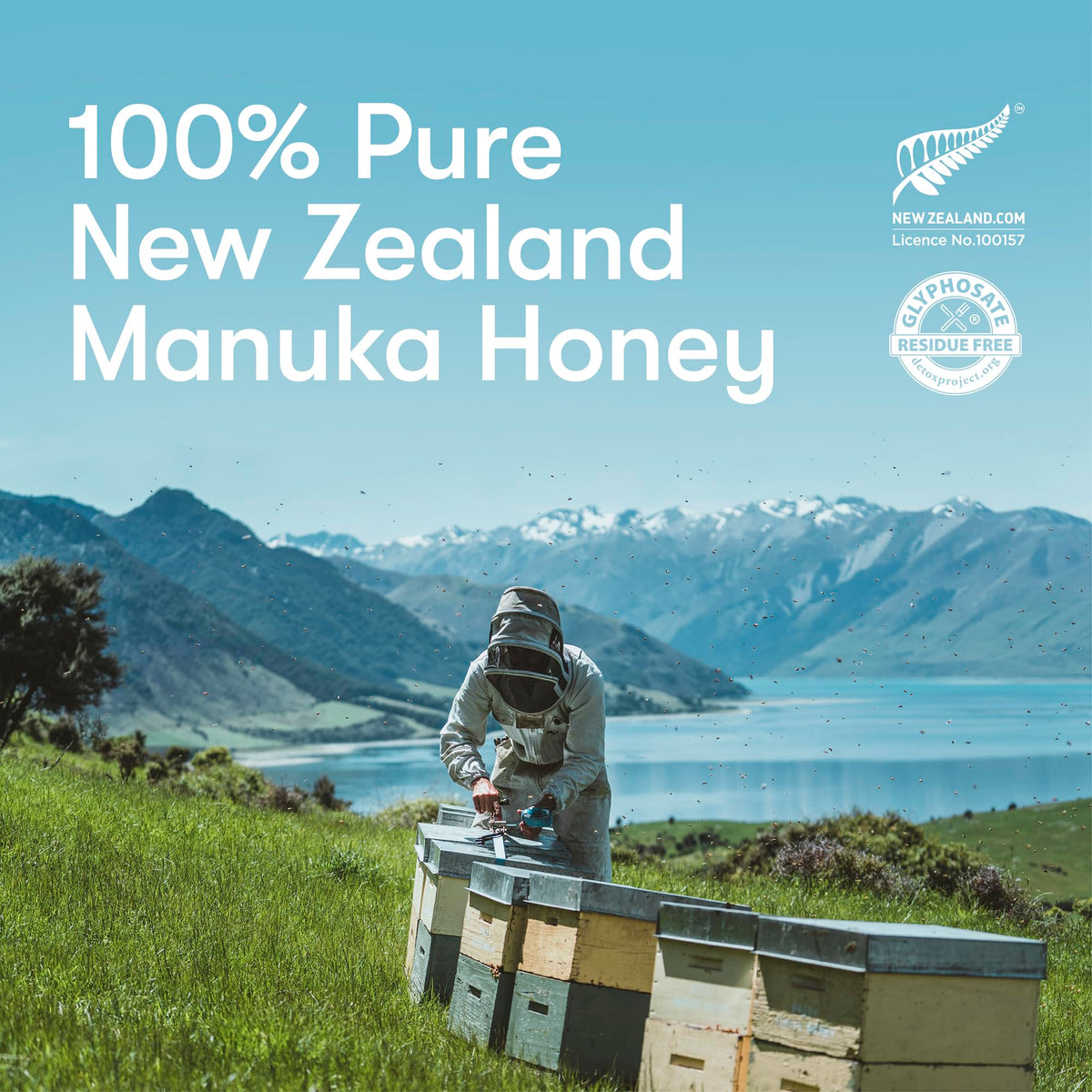 New Zealand Honey Co serving scoop makes portioning easy.