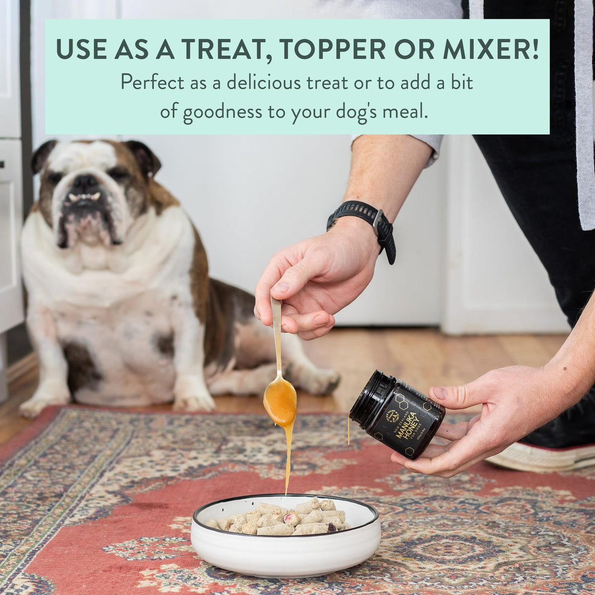 New Zealand Natural Pet Food Co Woof training snacks promote positive reinforcement with tasty honey.