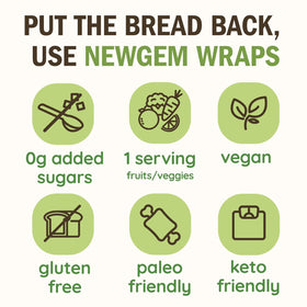NewGem Apple Kale Wraps packaging for pantry or travel storage.