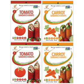 NewGem carrot-tomato wrap closeup highlighting vibrant colors for appealing, on-the-go lunches.