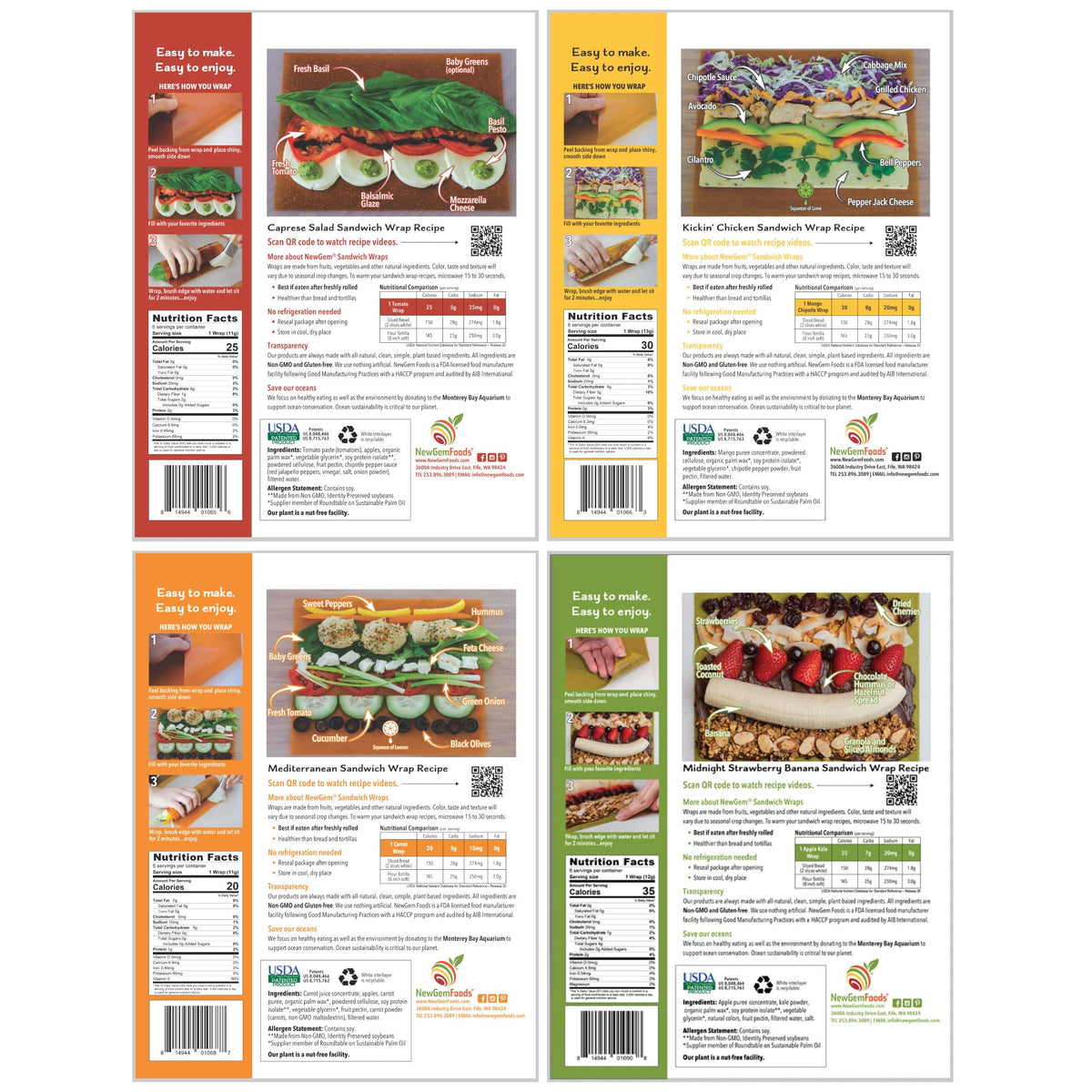 NewGem Carrot Wrap close-up, veggie-forward option for healthy snacking.