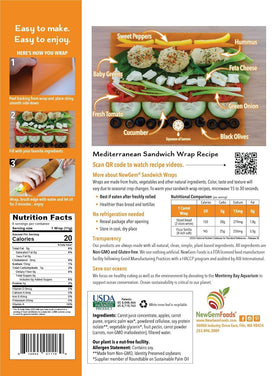 NewGem carrot wraps with no grains, perfect for vegan and paleo quick meals.