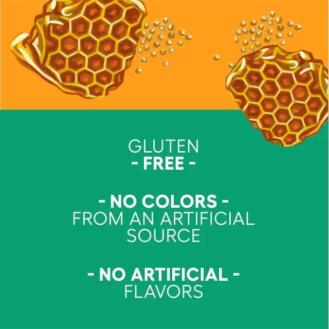 Closeup of Newman's Own Honey Mustard Dressing label highlighting premium ingredients.
