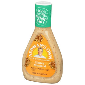 Pack of 3 Newman's Own Honey Mustard Dressing bottles ready for pantry storage.