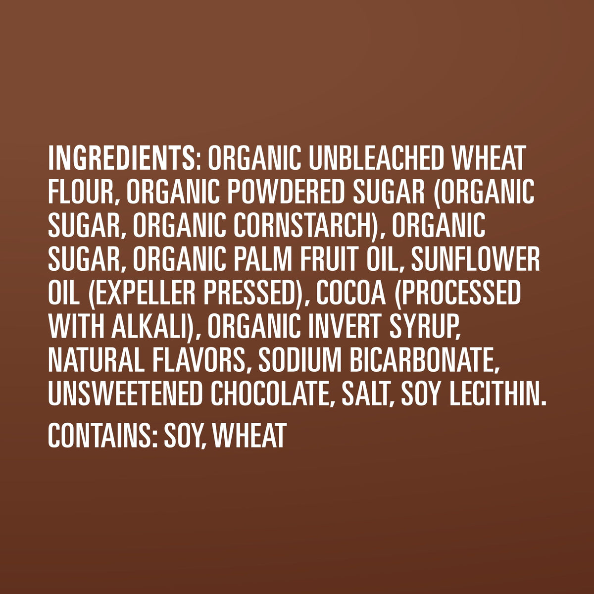 Newman-O's organic ingredients highlighted on the ingredient list.