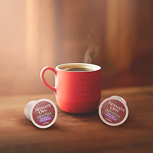 Box opened to reveal Newman's Own Organic French Roast K-Cups