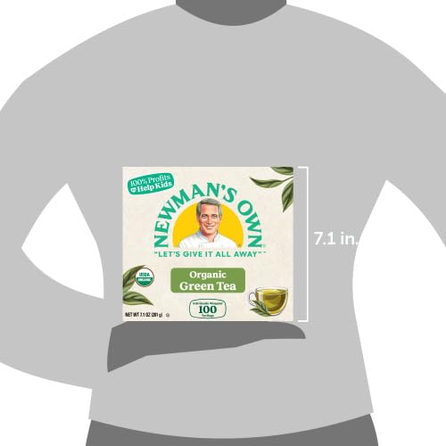 Newman's Own Organic Green Tea foil-lined packaging preserves flavor until steeping.