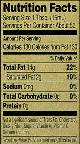Newman's Own Organic Olive Oil label closeup highlights 95% organic quality