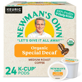 Newman's Own Organics Special Blend Decaf K-Cup pod for quick, smooth mornings.