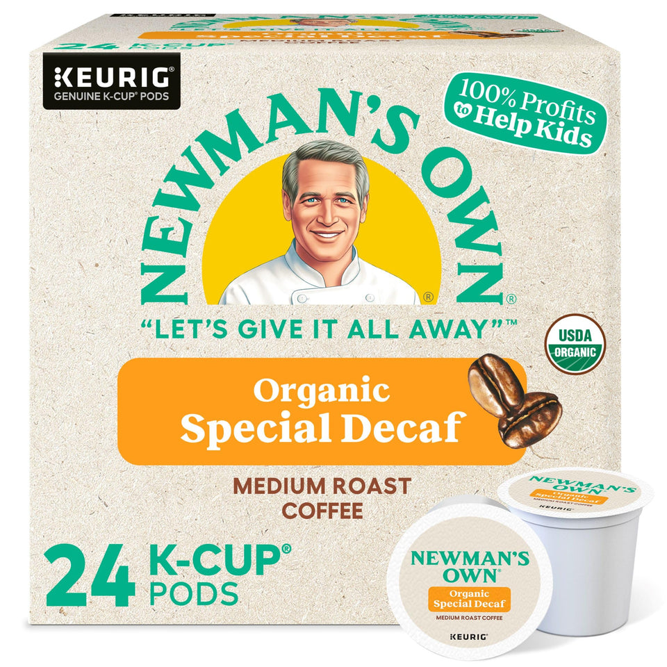 Newman's Own Organics Special Blend Decaf K-Cup pod for quick, smooth mornings.