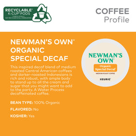 Newman's Own Organics recyclable K-Cup pod supports easy recycling.