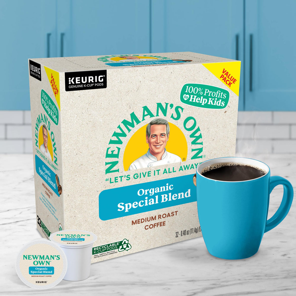 K-Cup pod scene demonstrates easy Keurig brewing and convenience