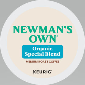 Newman's Own Organics Special Blend cup steaming for a morning ritual