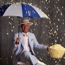 Newman's Own whole grain popcorn texture close-up emphasizing fiber content.