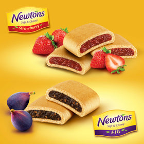 Newtons variety pack front view, convenient four-pack for sharing and on-the-go snacking.
