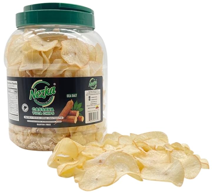 Nezka Cassava Chips crunch close-up highlights airy texture and satisfying bite