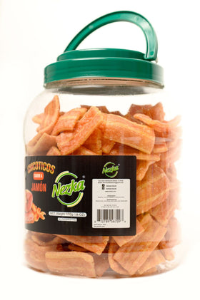 NEZKA Chicoticos Jamón packaging shot showing 6 oz size.