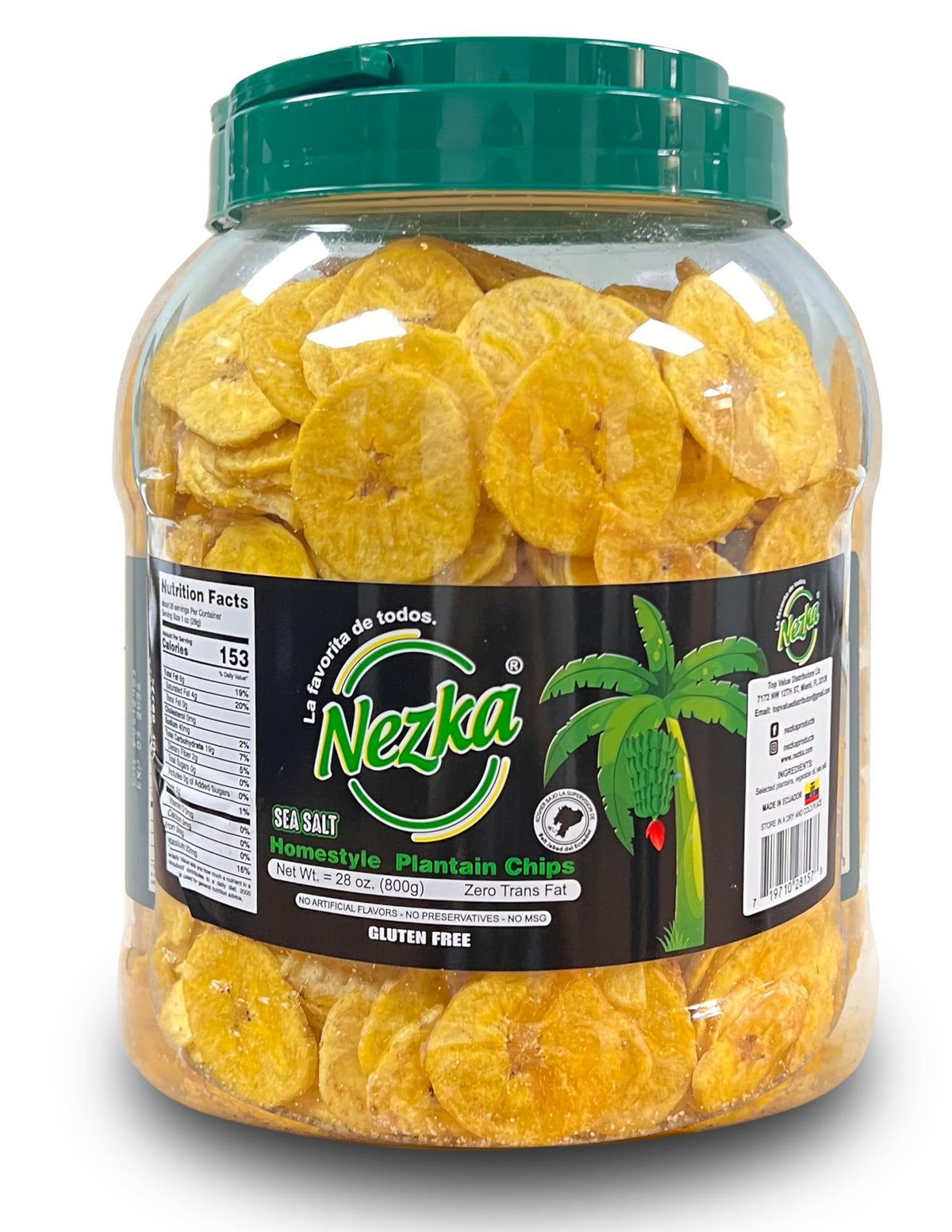 NEZKA plantain chips bag, crisp crunch for gluten-free snacking