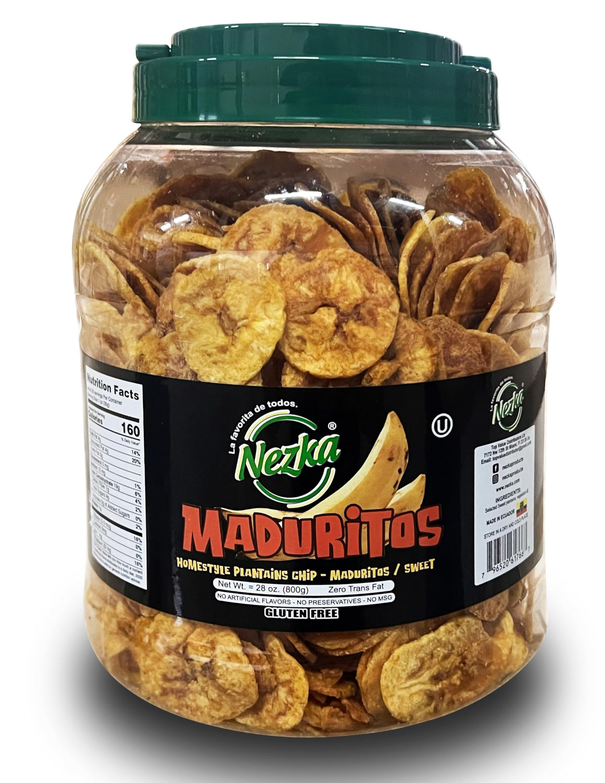 NEZKA sweet plantain chips in a crisp bowl for snacking