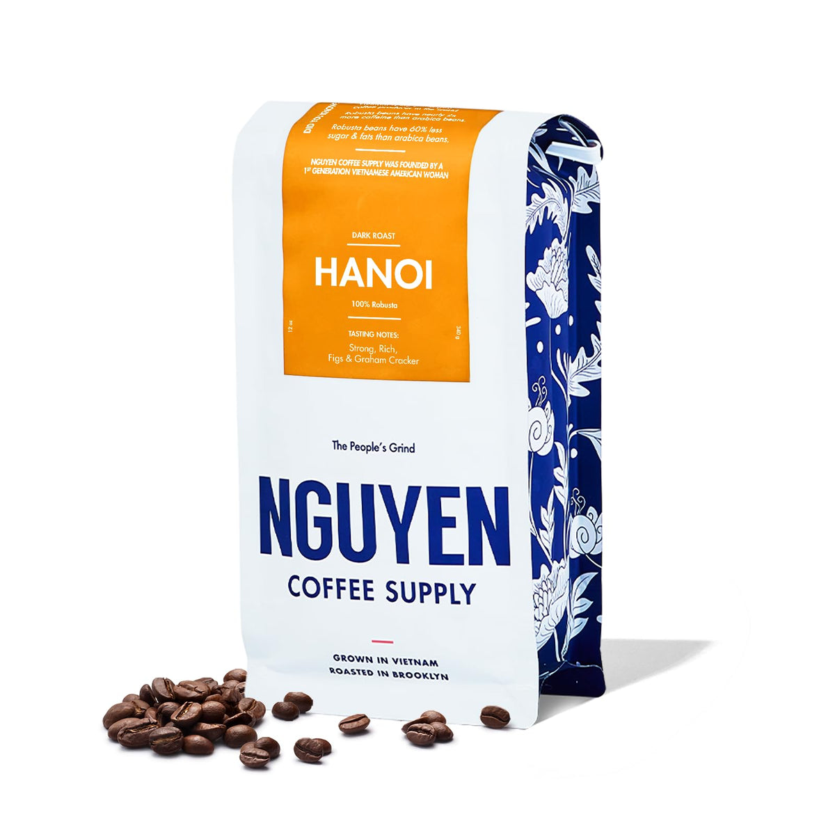 Nguyen Coffee Supply Hanoi Robusta dark roast bag front for bold espresso-ready flavor.