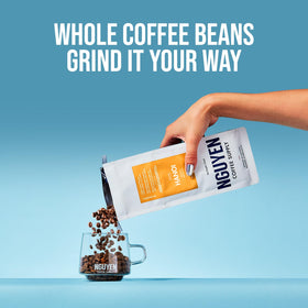 Nguyen Coffee Supply Hanoi Robusta roasted in Brooklyn label, no additives.