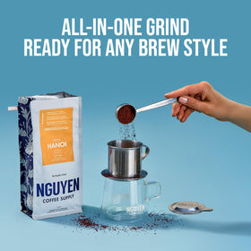 Nguyen Coffee Supply Phin brew setup demonstrating versatility.