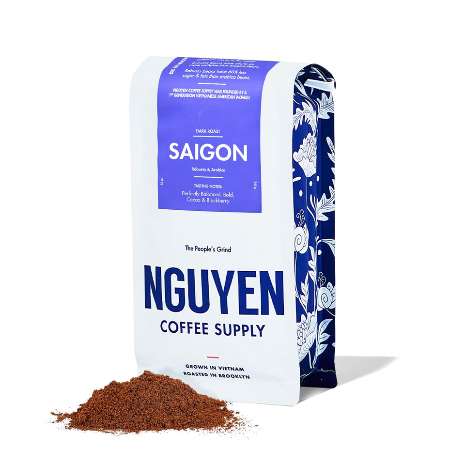 Nguyen Coffee Supply Saigon Robusta & Arabica blend; bold, balanced brew