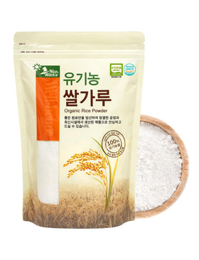 NICE WITCH'S Korean rice flour packaging shown for premium organic baking base
