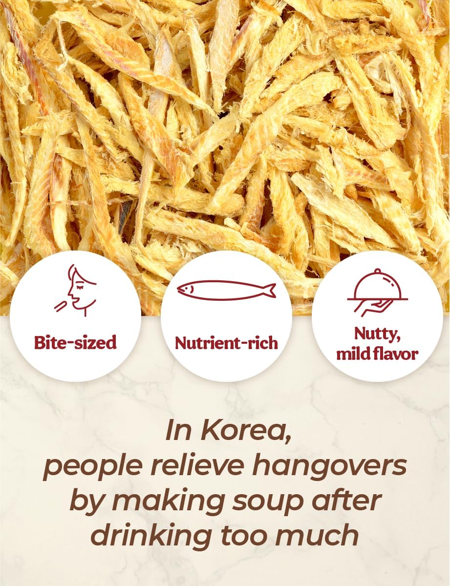 NICE WITCH'S Dried Pollack Shredded savory snack plate, natural air-dried flavor