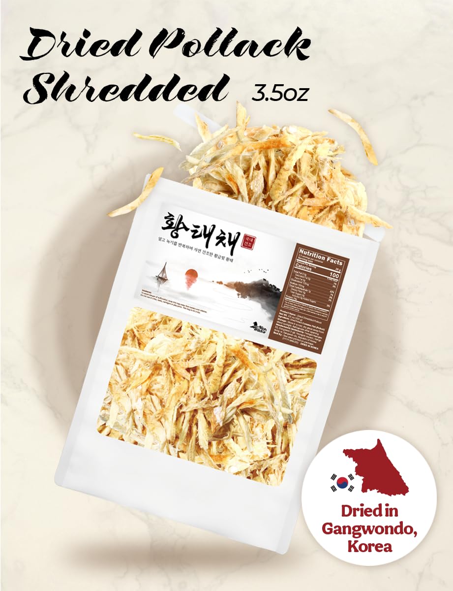 NICE WITCH'S Dried Pollack Shredded side dish platter, savory snack idea