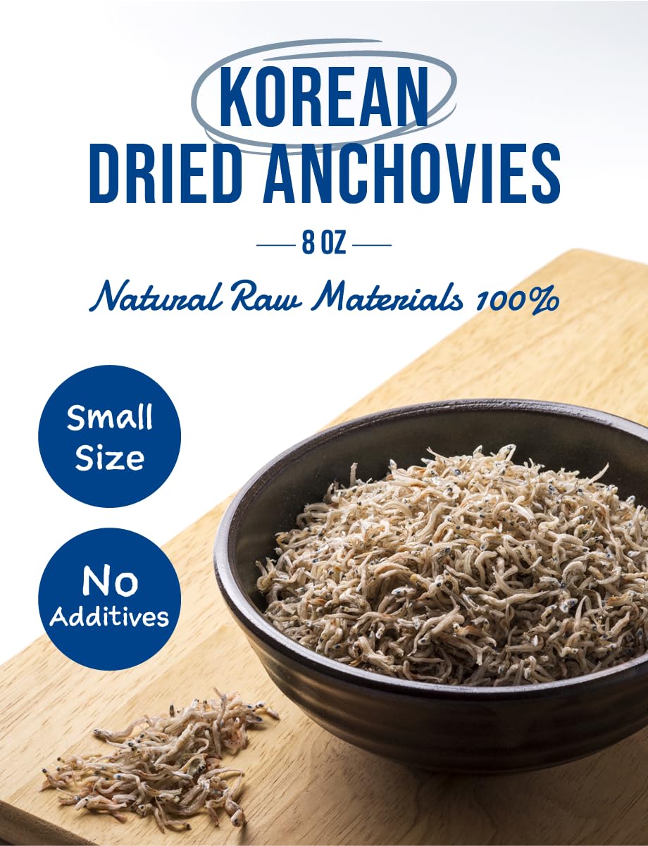 NICE WITCH'S 8oz bag-closeup shows small fish ideal for umami-rich broths.