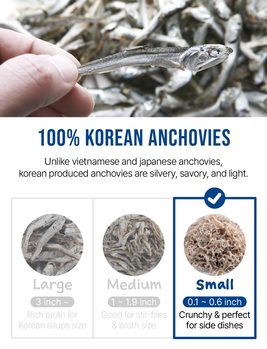 NICE WITCH'S 8oz anchovy closeup shows sun-dried texture and natural savor.