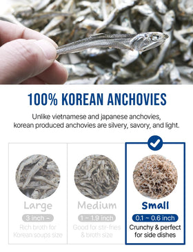 NICE WITCH'S 8oz anchovy closeup shows sun-dried texture and natural savor.