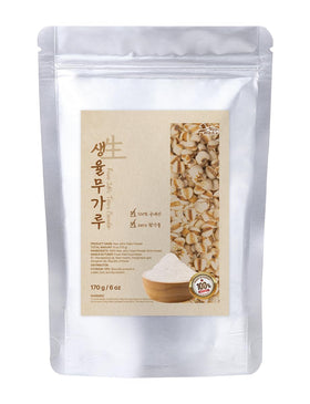 NICE WITCH'S Korean Raw Job's Tears Powder bottle for smoothies and warm beverages.