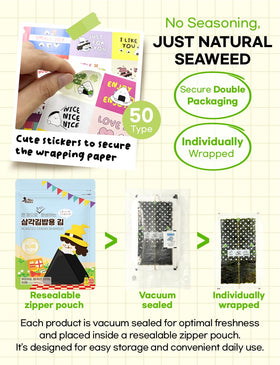 Nice Witch's Seaweed Nori sealing stickers pack adds fun to gimbap